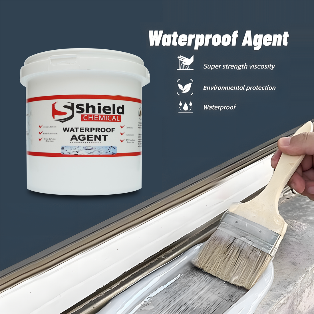 Shield Chemical Waterproof leak agent, Waterproofing Sealant Transpare