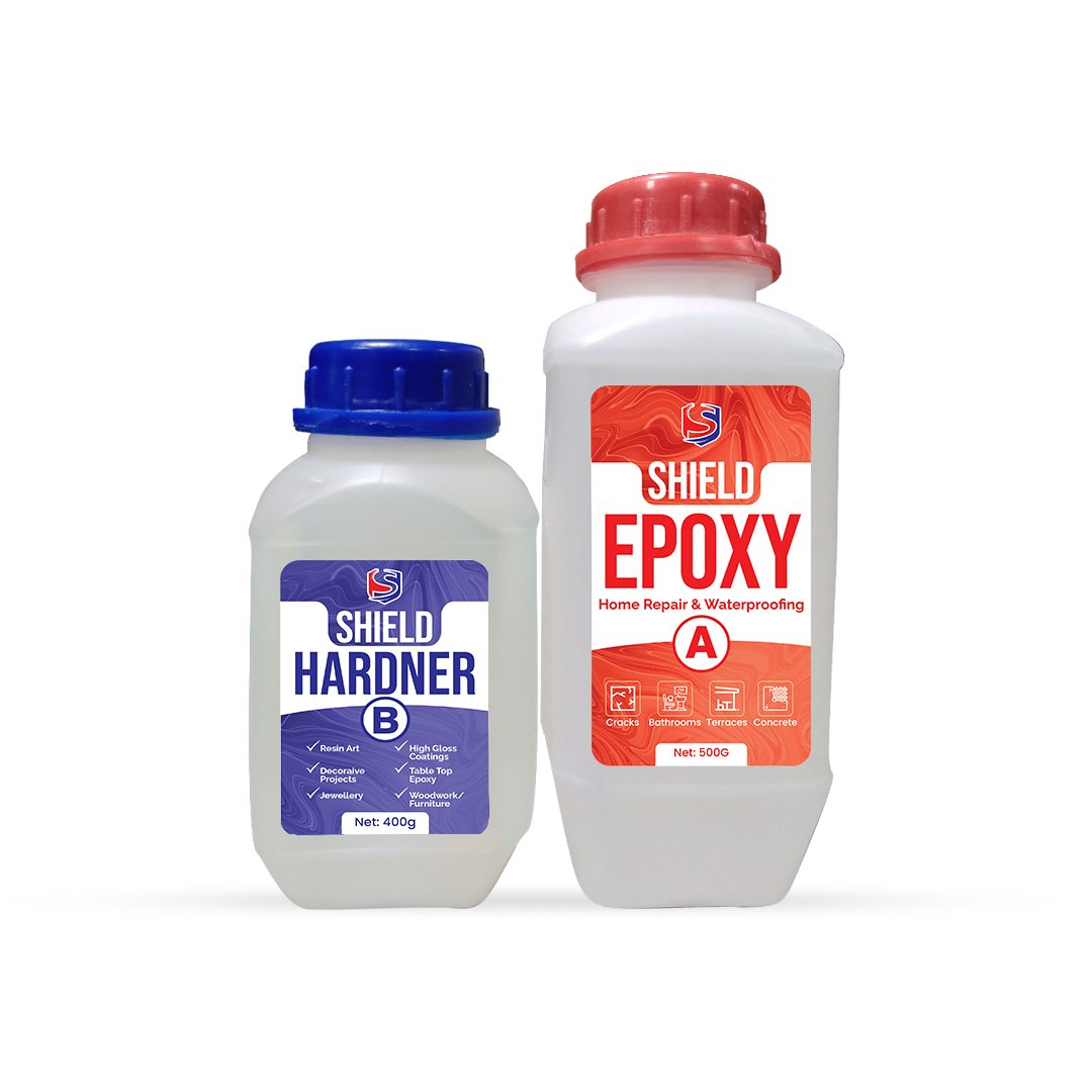Shield Epoxy Resin & Hardener (A+B) – Premium Waterproof Repair Solution